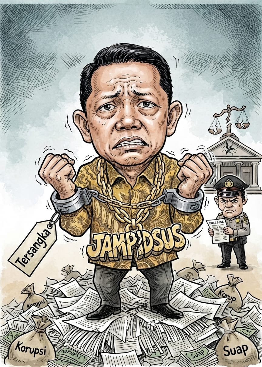 TEGAS! POLRI TETAPKAN MANTAN JAMPIDSUS FEBRIE ADRIANSYAH SEBAGAI TERSANGKA KORUPSI DAN TPPU