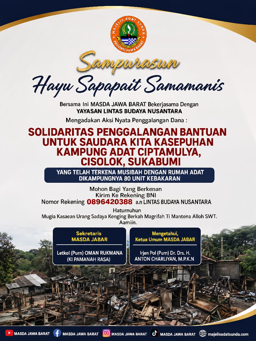 SOLIDARITAS UNTUK SAUDARA KITA DI KASEPUHAN KAMPUNG ADAT CIPTAMULYA