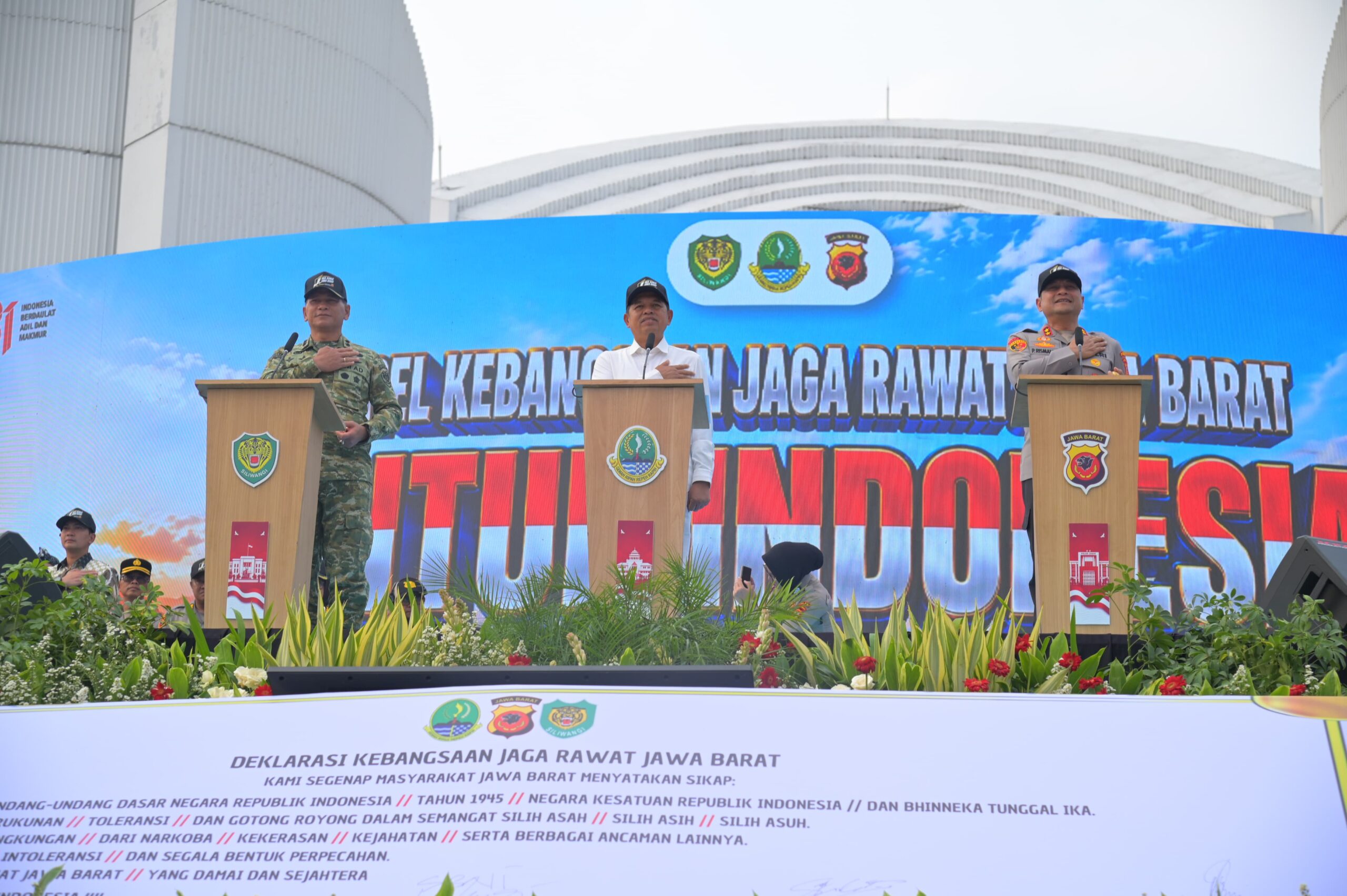 Monumen Perjuangan Jadi Saksi, Polda Jabar Bersama Forkopimda Jabar Deklarasikan Komitmen Kebangsaan