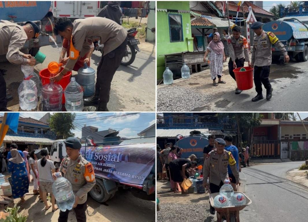 Sat Brimob Polda Jabar Peduli, Bantu Warga Tasikmalaya Dapatkan Air Bersih