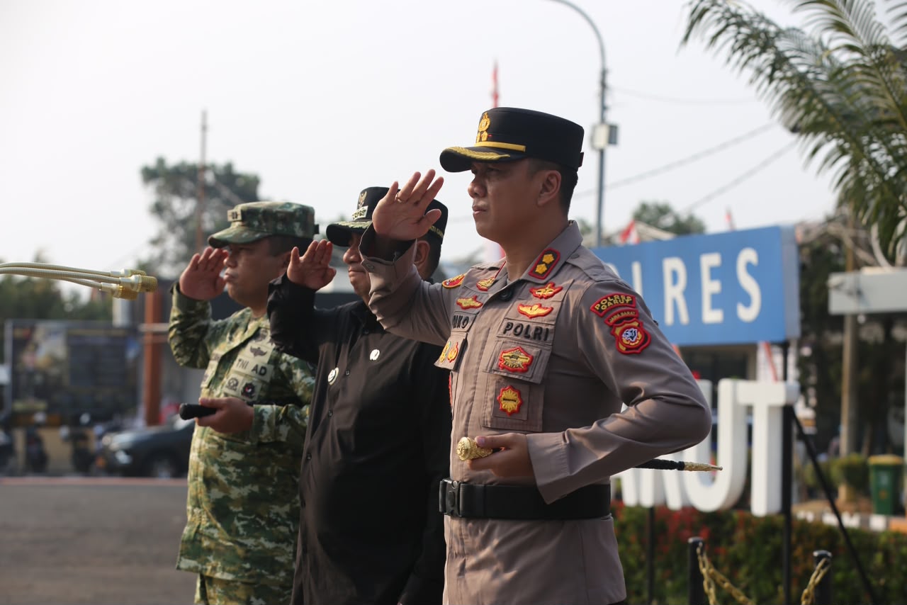 Apel Kebangsaan Jaga Rawat Jawa Barat, Polres Garut Bersama Forkopimda Teguhkan Komitmen Menjaga Persatuan Keamanan dan Ketertiban Masyarakat