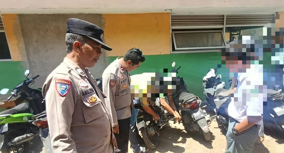 Tekan Gangguan Kamtibmas, Polsek Leles Amankan 10 Knalpot Brong dari Pelajar di Kabupaten Garut