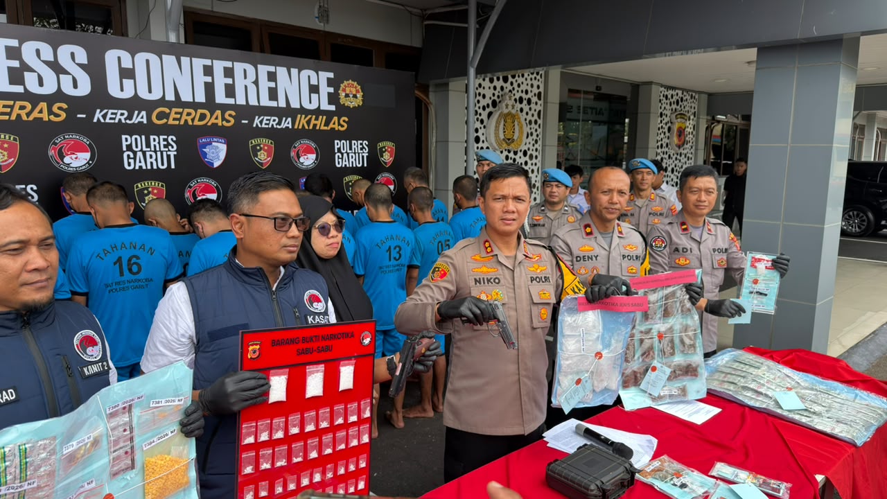 Polres Garut Ungkap 22 Kasus Narkotika dan Obat Keras, Sita Barang Bukti Senilai Rp1 Miliar Lebih